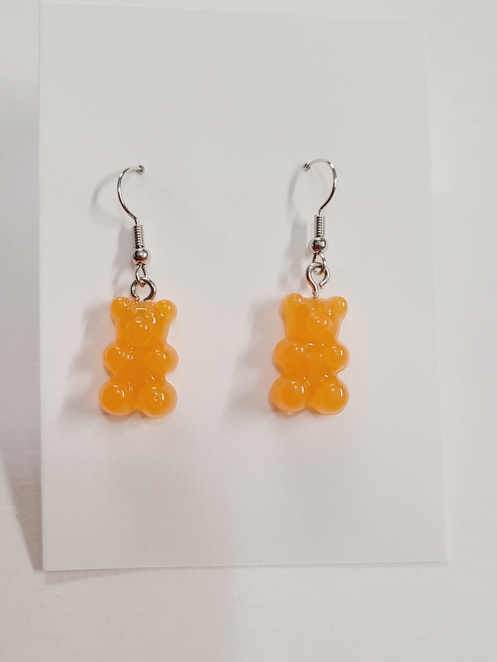 Gummy Bear Dangle Earrings — Orange